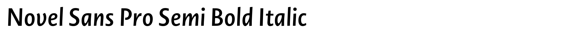 Novel Sans Pro Semi Bold Italic image
